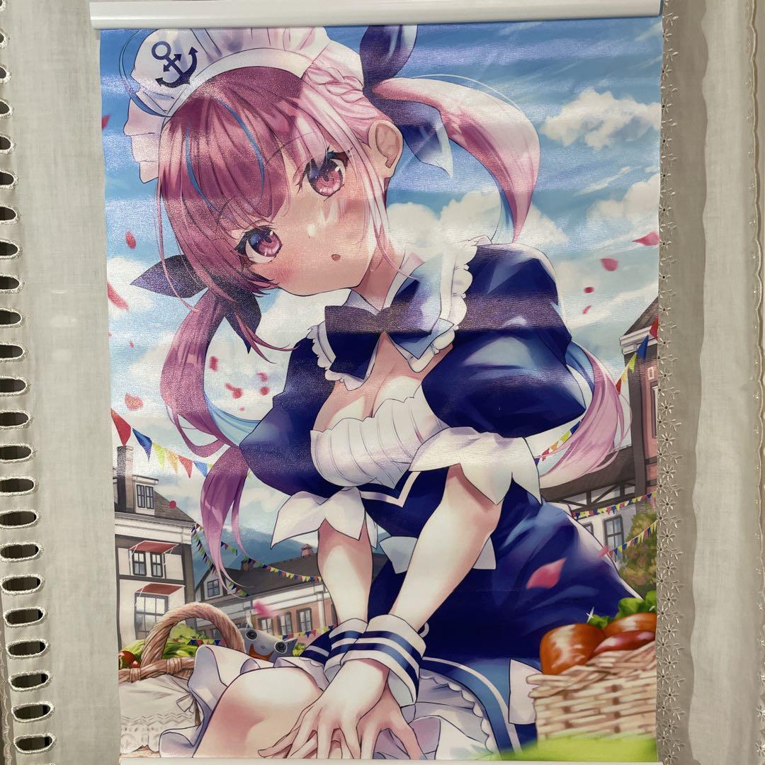 ホロライブ 湊あくあ タペストリー 一番くじ あくあ hololive
