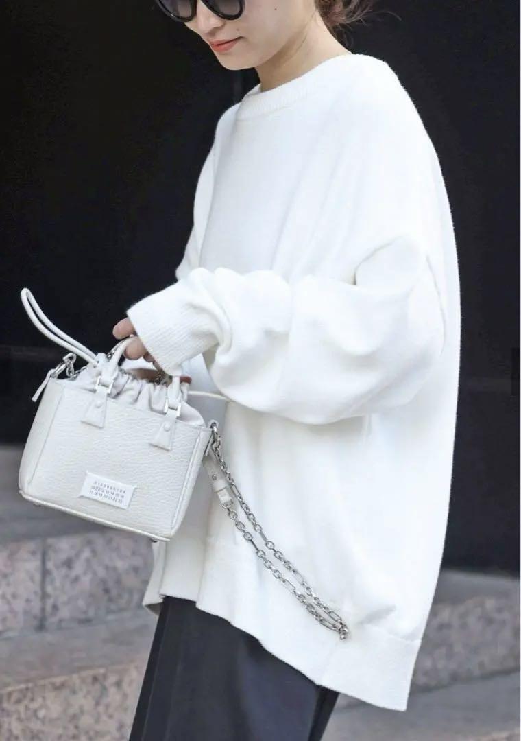 信頼への信頼 新品タグ付】Deuxieme Classe ベーシックニット ホワイト ニット/セーター