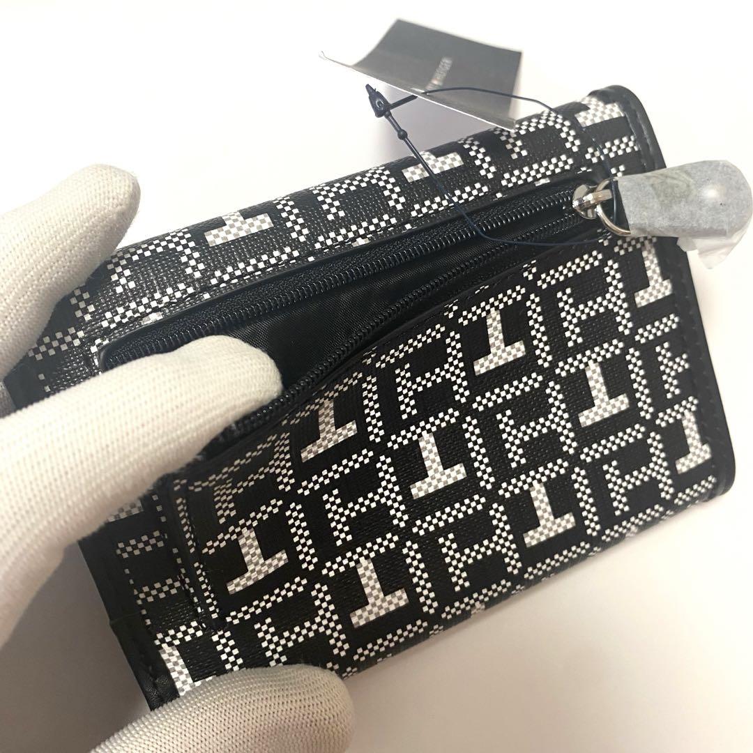 【新品未使用】希少 三つ折り財布 黒  ギフト トミーフィルフィガー モノグラム