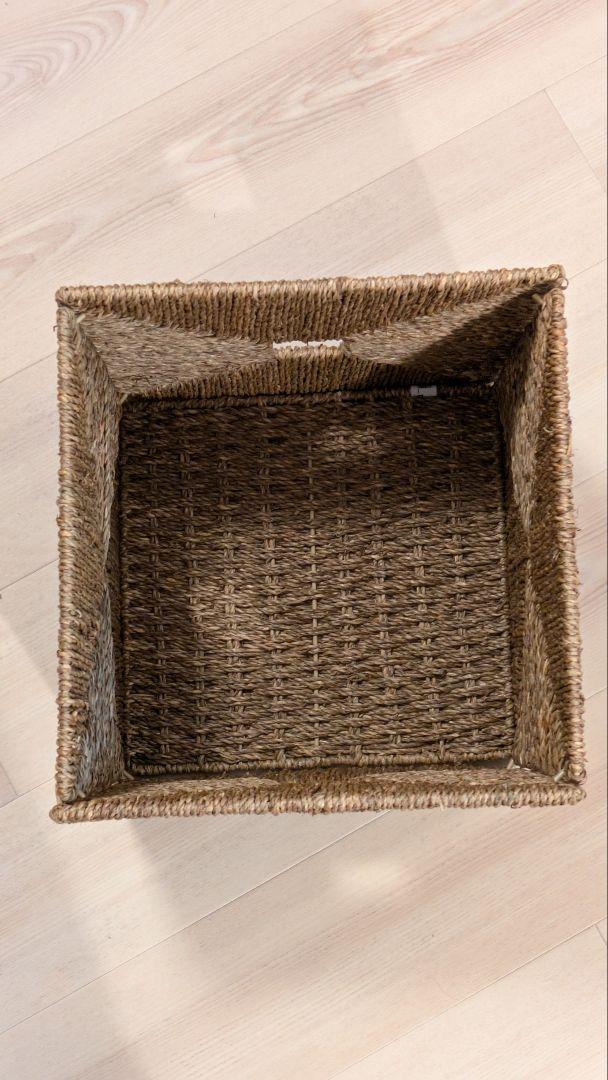 KNIPSA basket, seagrass, 12 ½x13x12 ½