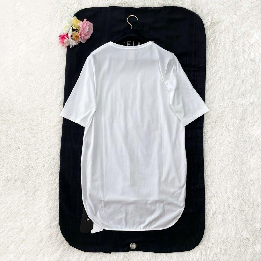 【未使用】ATON SUVIN 60/2 ラウンドヘム Tシャツ ホワイト 02