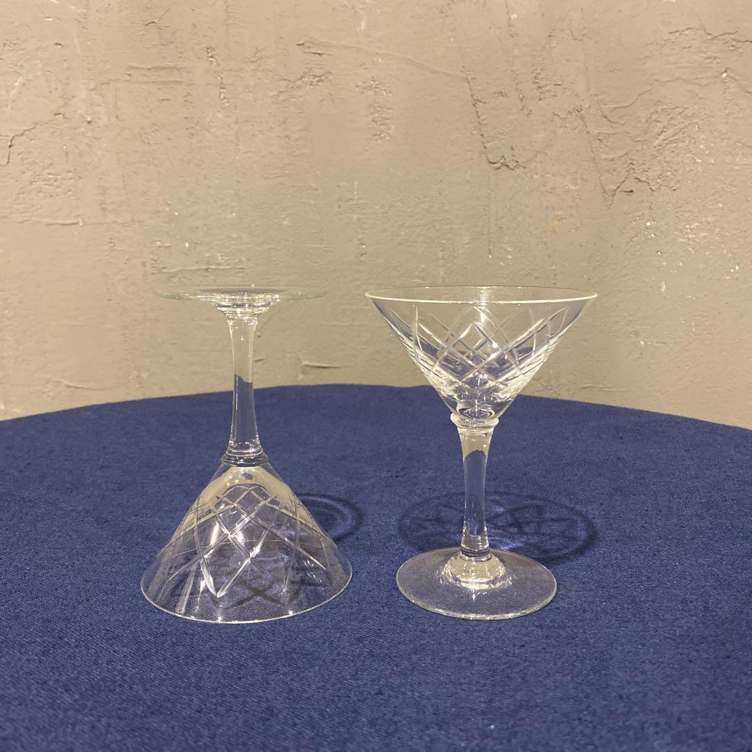 昭和レトロ カクテルグラス ハンドカット ヴィンテージ