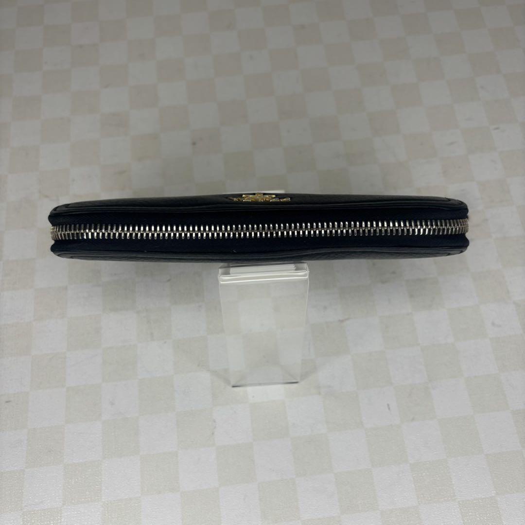プラダ PRADA ラウンドファスナー 長財布 ナイロン/レザー