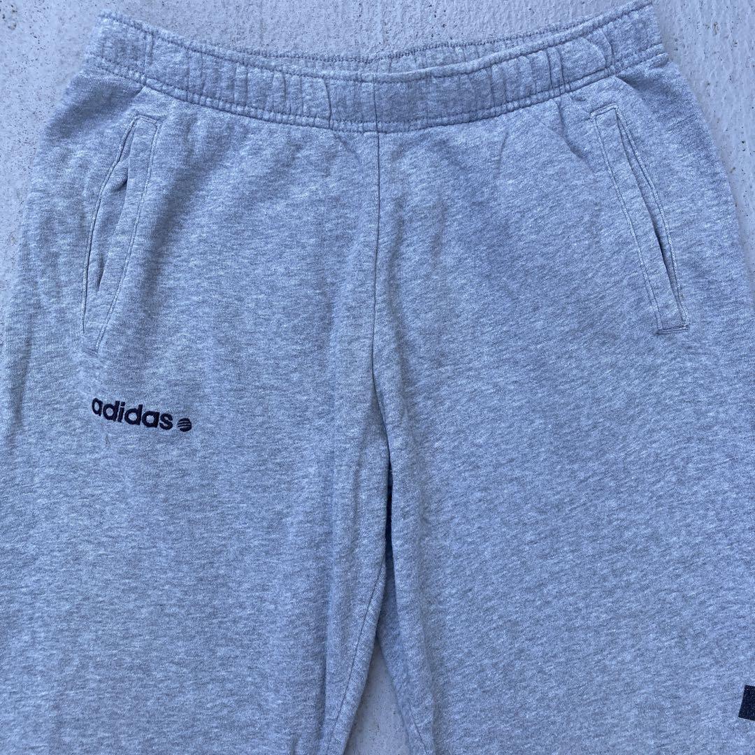 adidas NEO スウェット　セットアップ　デカロゴ　グレー　古着