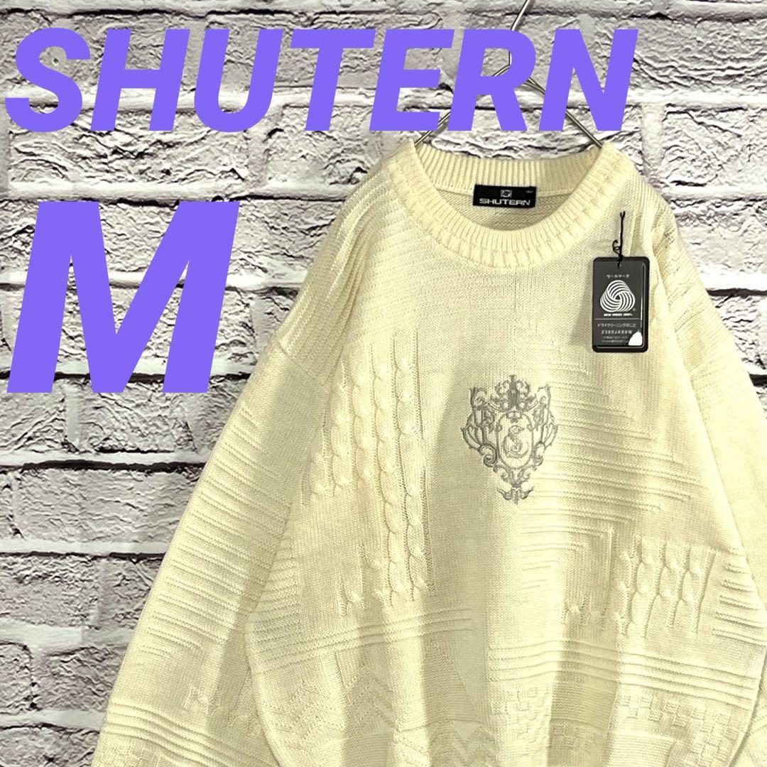 新品未使用SHUTERN昭和レトロ高級ウールニットセーター日本製 刺繍デザイン