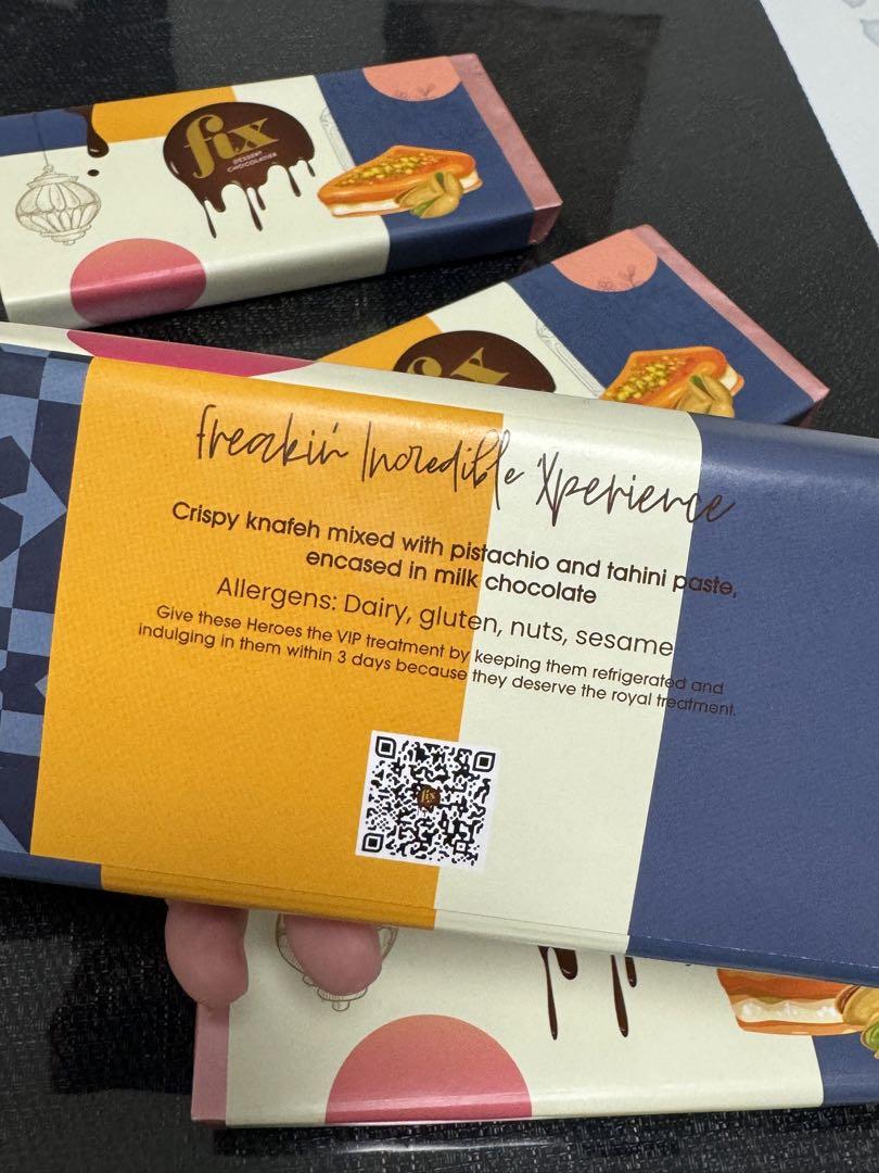 ドバイ限定 FIX CHOCOLATE 1個ピスタチオチョコレート