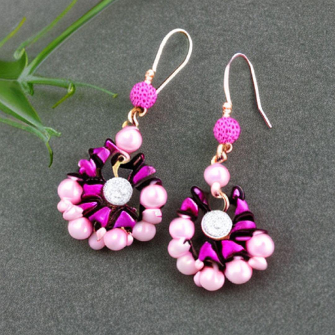 ピンクピアス♡ハンドメイド 画像1