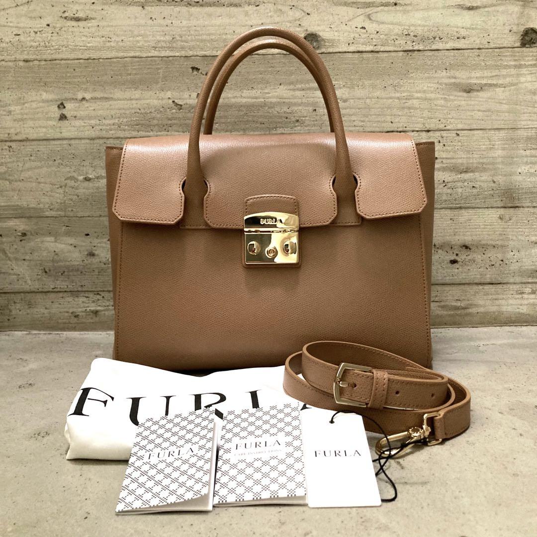 【美品】FURLA 2WAY サッチェルバッグ メトロポリス