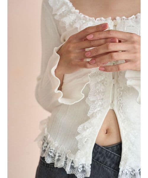 【ルミネ限定カラー】Sustainableフリルニットプルオーバー SNIDEL 【ルミネ限定カラー】Sustainableフリルニットプルオーバー SNIDEL