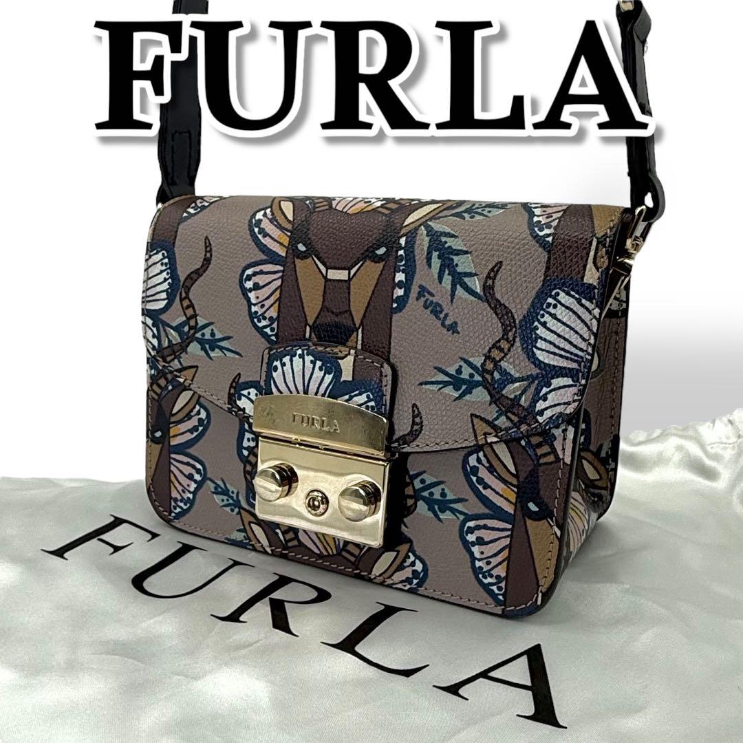 【美品】FURLA フルラ ショルダーバッグ メトロポリス クロスボディ レザー