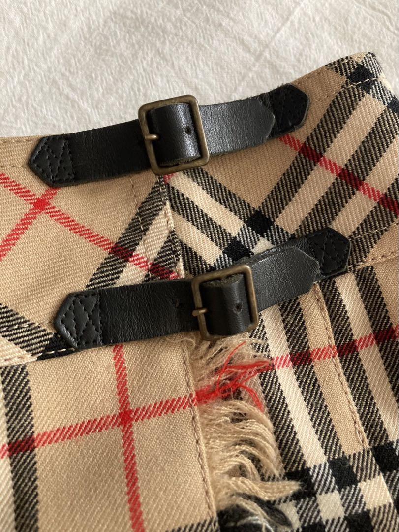 Burberry プリーツスカート　ミニスカート　安室ちゃん　巻きスカート