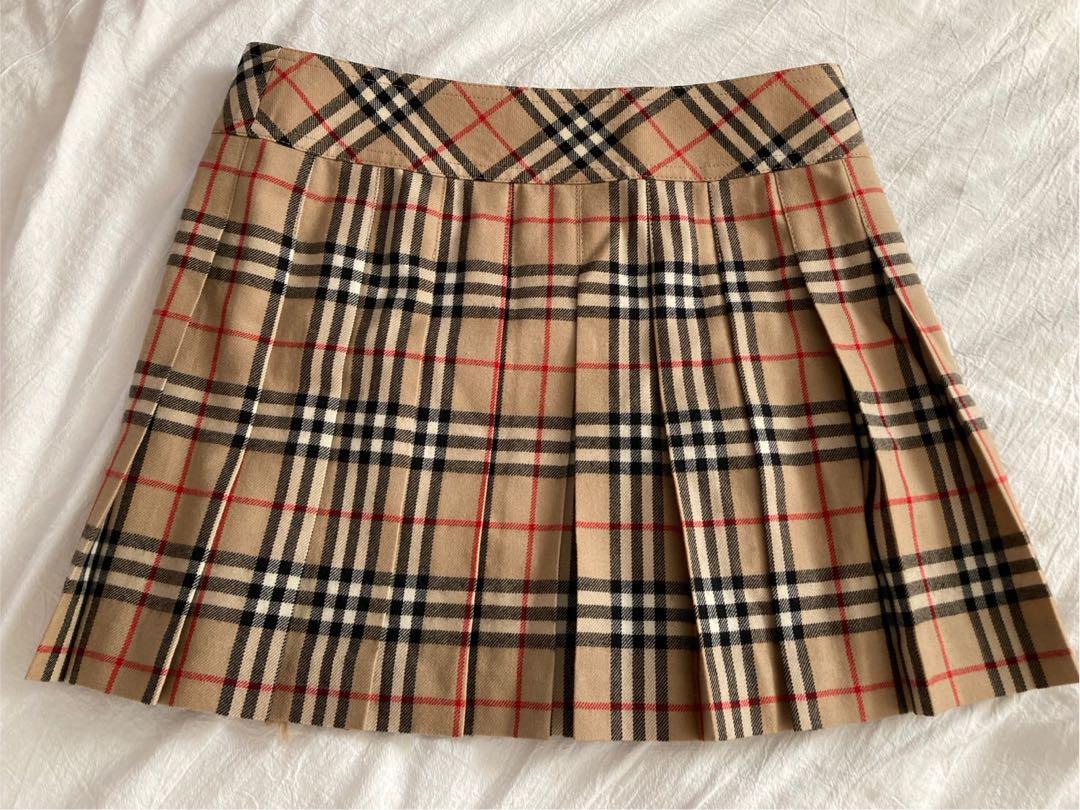 Burberry プリーツスカート　ミニスカート　安室ちゃん　巻きスカート
