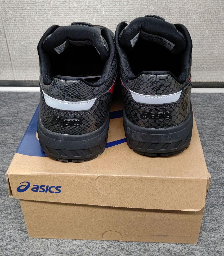 ASICS　安全靴　ブラック×クランベリー アシックス安全靴 ブラック/クランベリー サイズ 27cm - 靴