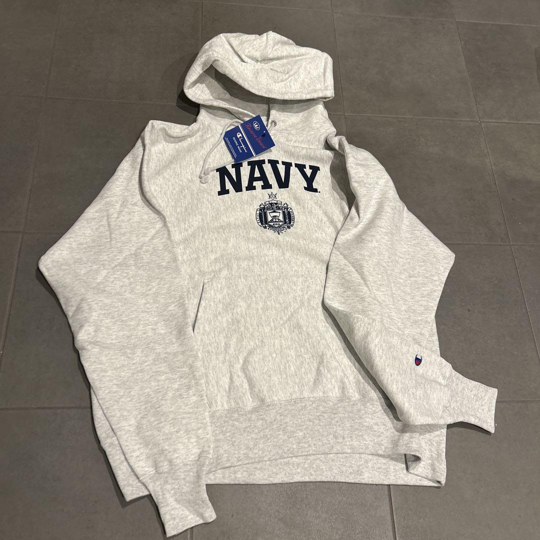 日本未発売 L NAVY CHAMPION リバースウィーブ パーカー フード