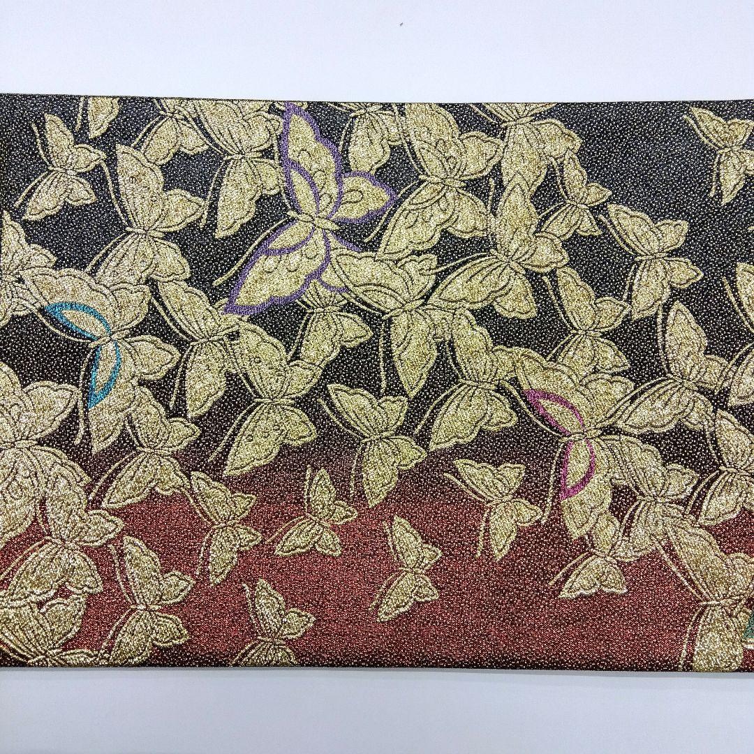 袋帯 蝶尽くし 紙布 振袖用 24M272f 着物・浴衣