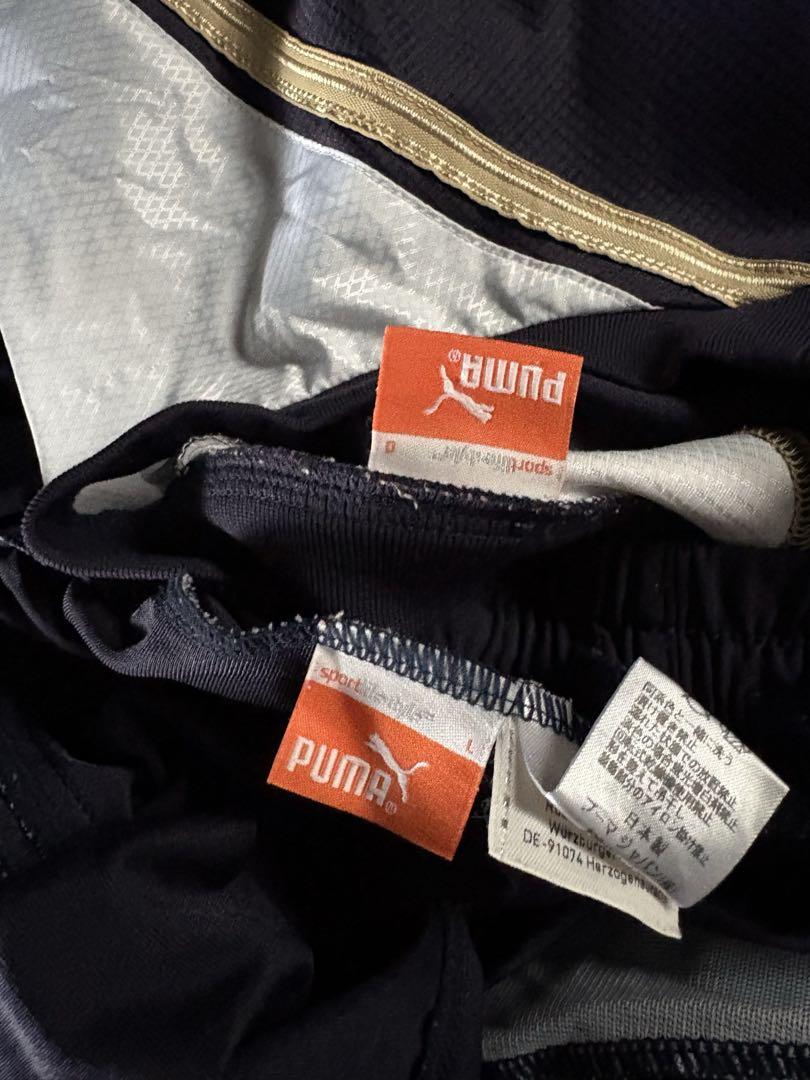 大量入荷 PUMA ネイビー 長袖シャツとショートパンツセット ウェア