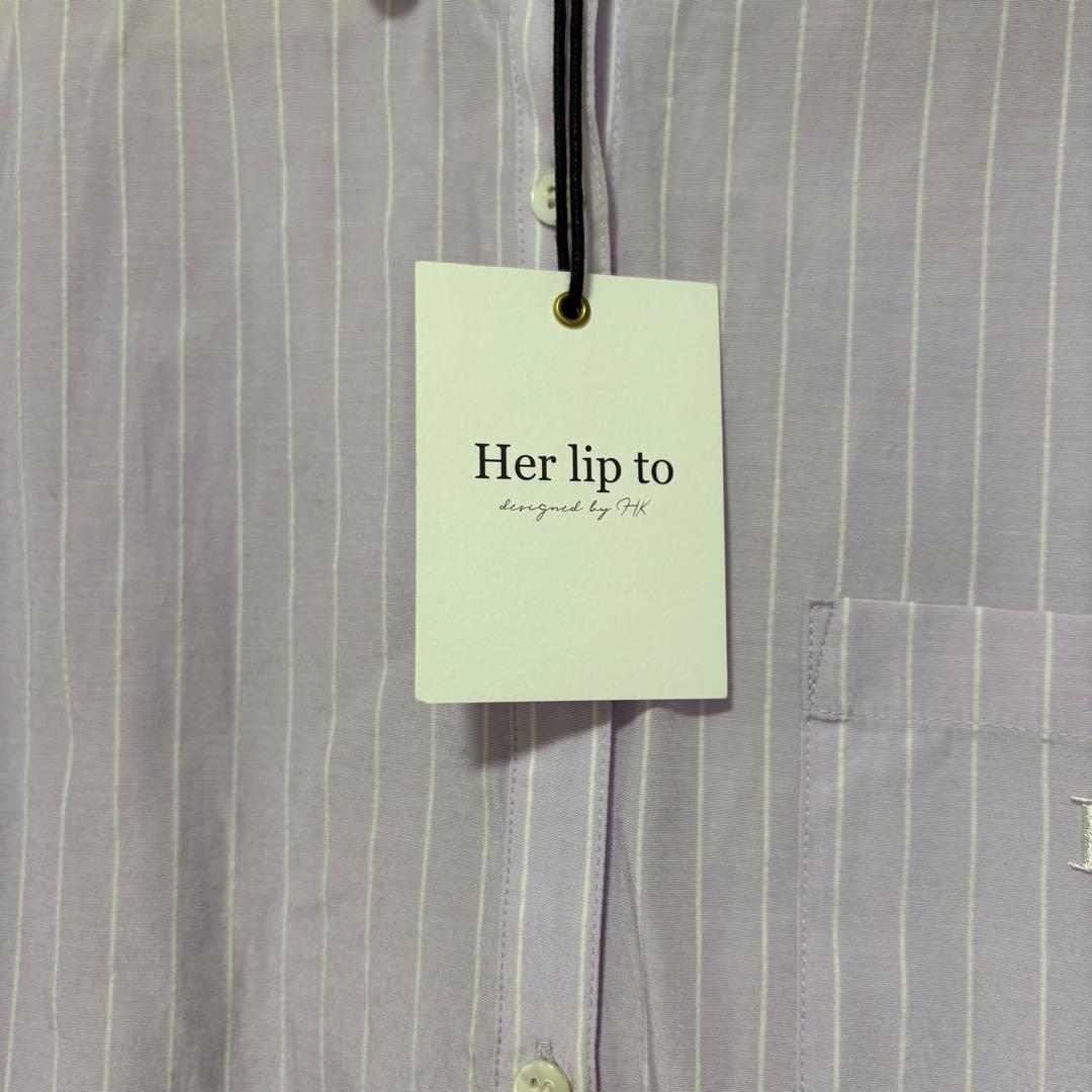 HER LIP TO Have It All Stripe Shirt Sky Blue 1241302063 | eBay