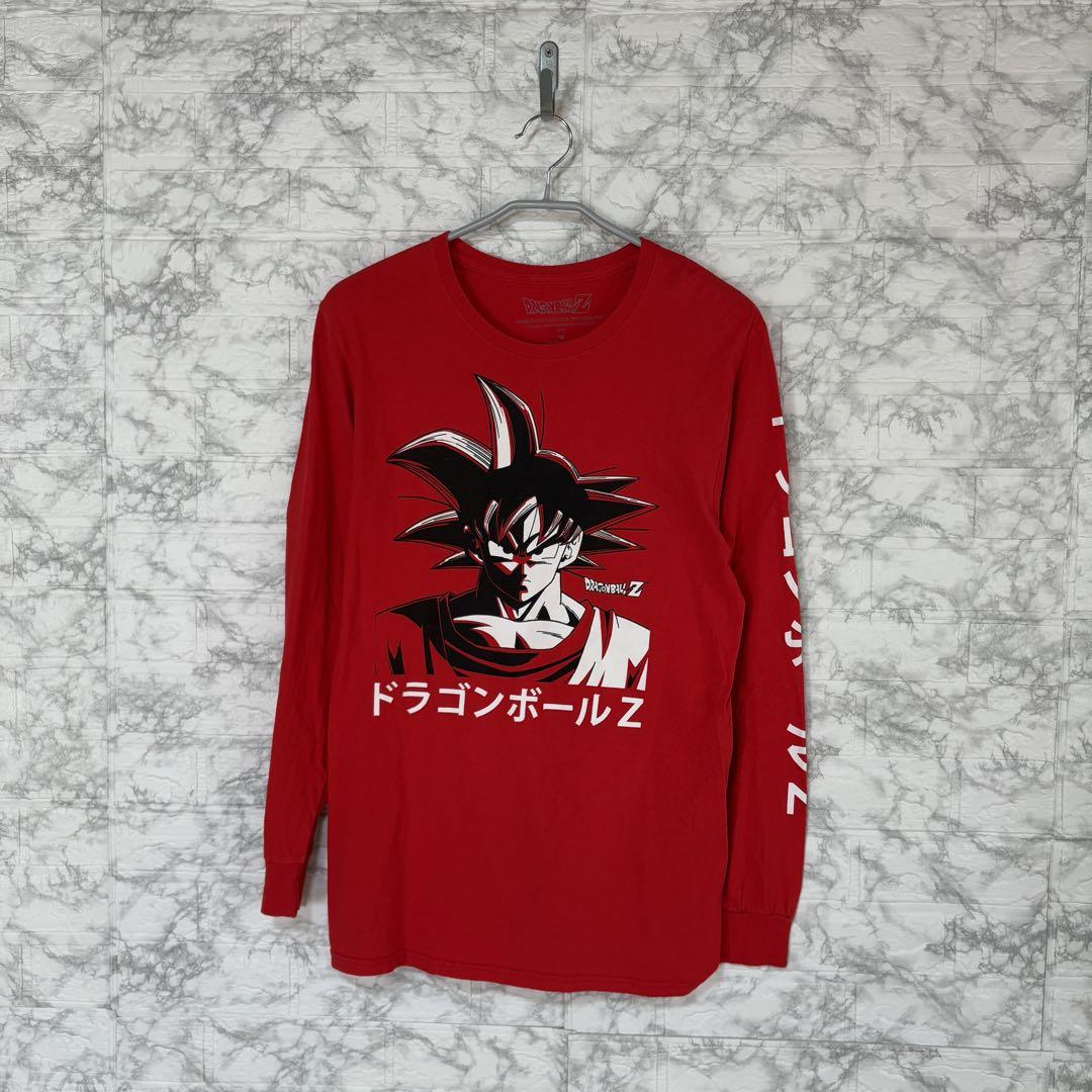 【USA規格】ドラゴンボールZ ロンT 長袖　 古着 孫悟空 赤 M　アニメ