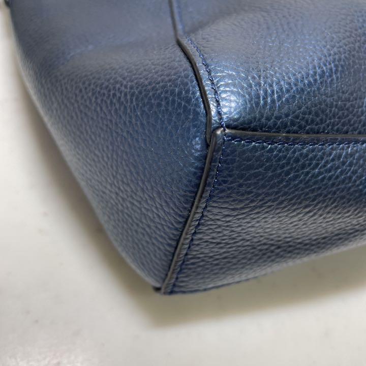 数量限定低価 美品✨コーチ オールレザー ブルーネイビー YRseO-m36267414623 2wayショルダーバッグ 人気2022