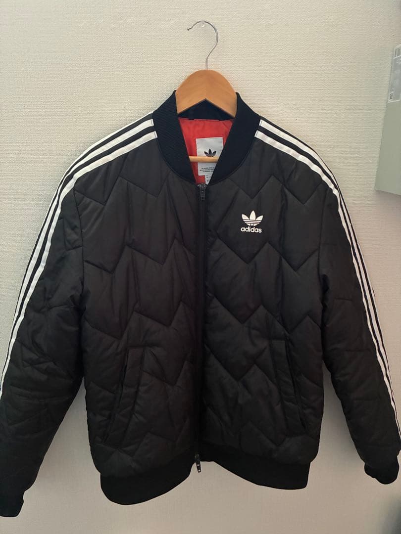 adidas キルティングジャケット ブラックM adidas