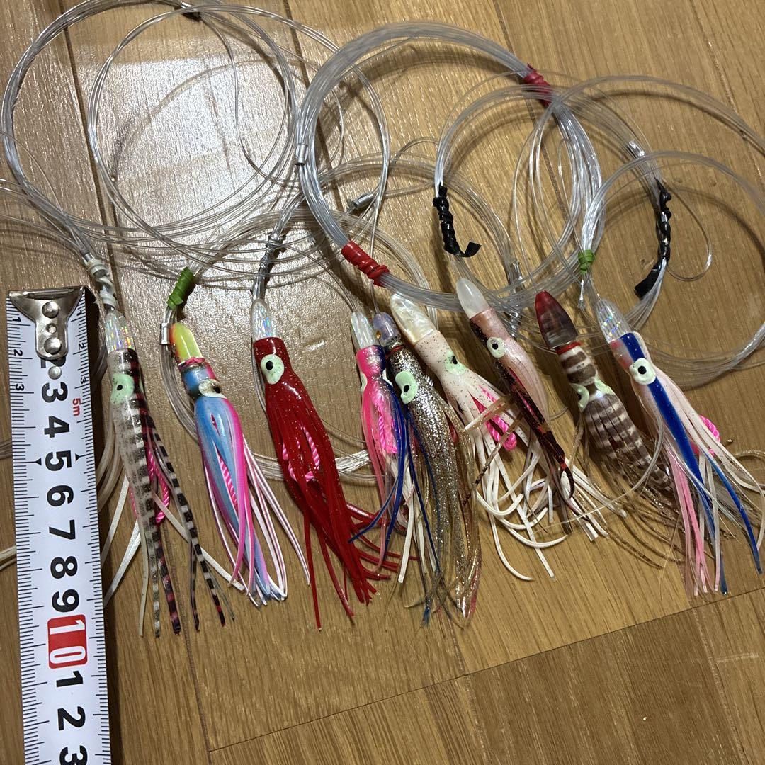 かつおのトローリング 鳥山漁具 トローリング カツオ用ロングヒコーキ仕掛けセット
