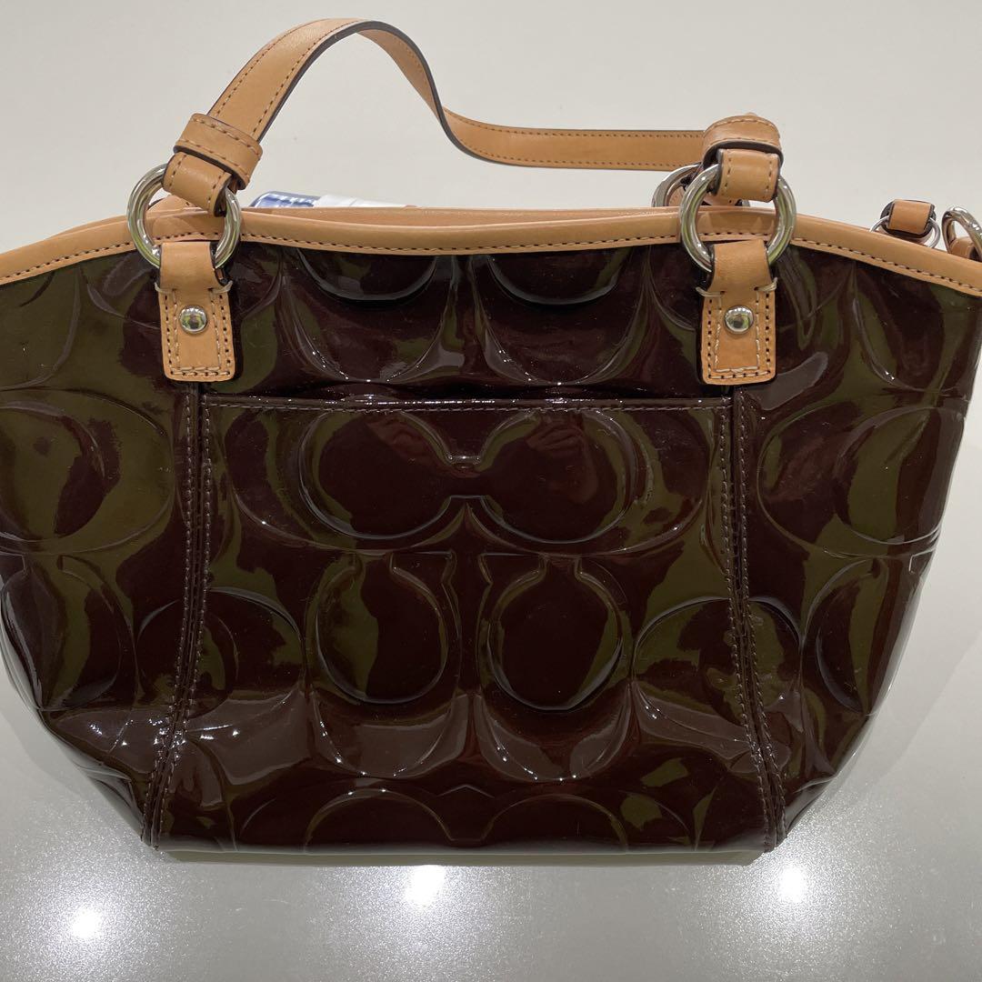 コーチ COACH エナメルバッグ ミニトート ハンドバッグ - メルカリ