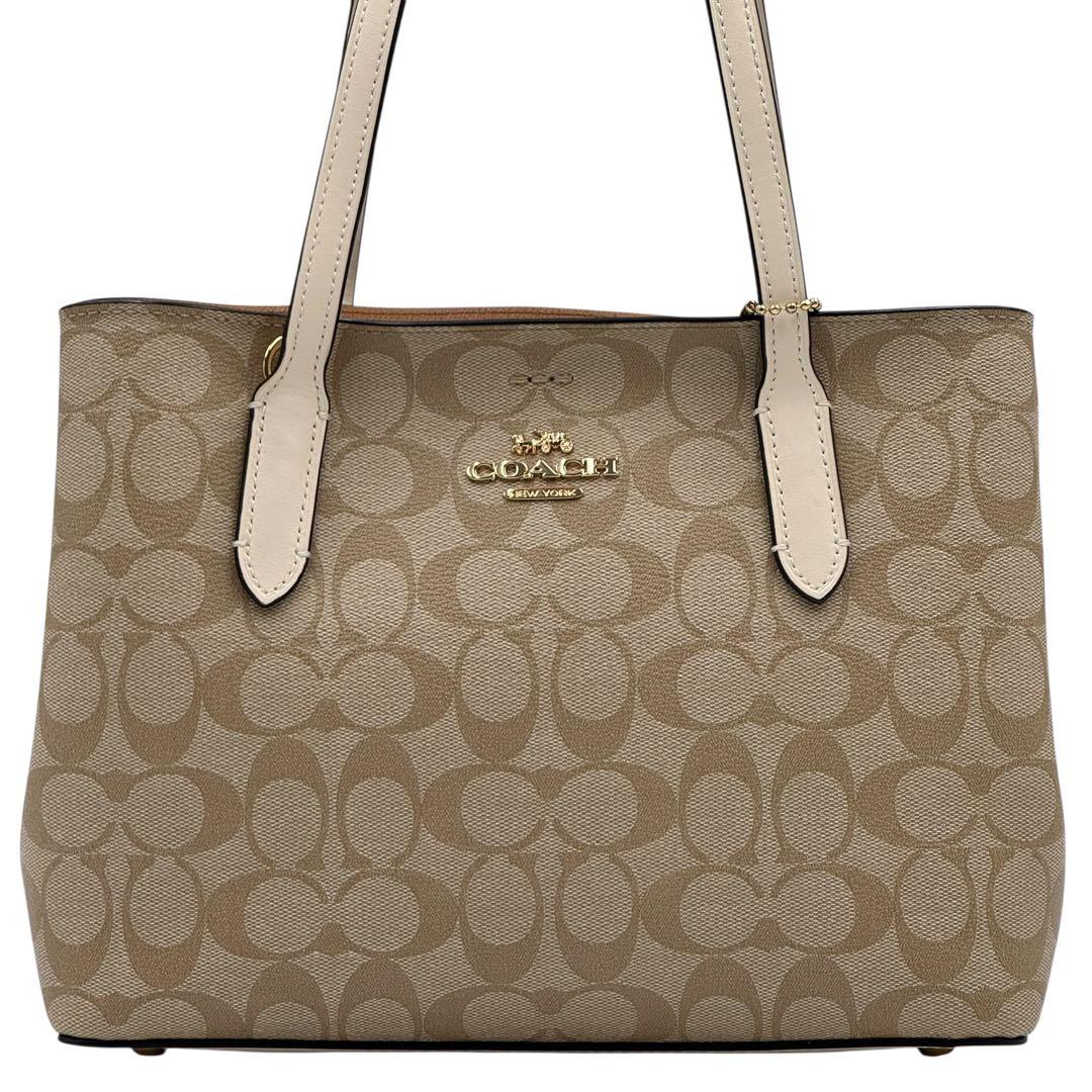 【美品】COACH コーチ ショルダーバッグ ハンドバッグ 肩掛け シグネチャー 【美品】COACH コーチ ショルダーバッグ ハンドバッグ 肩掛け シグネチャー