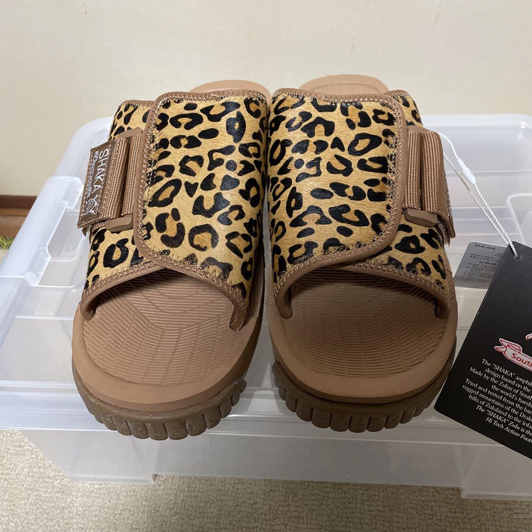SHAKA サンダル シャカ ヒョウ柄 レオパード スリッパ スリッポン 茶色