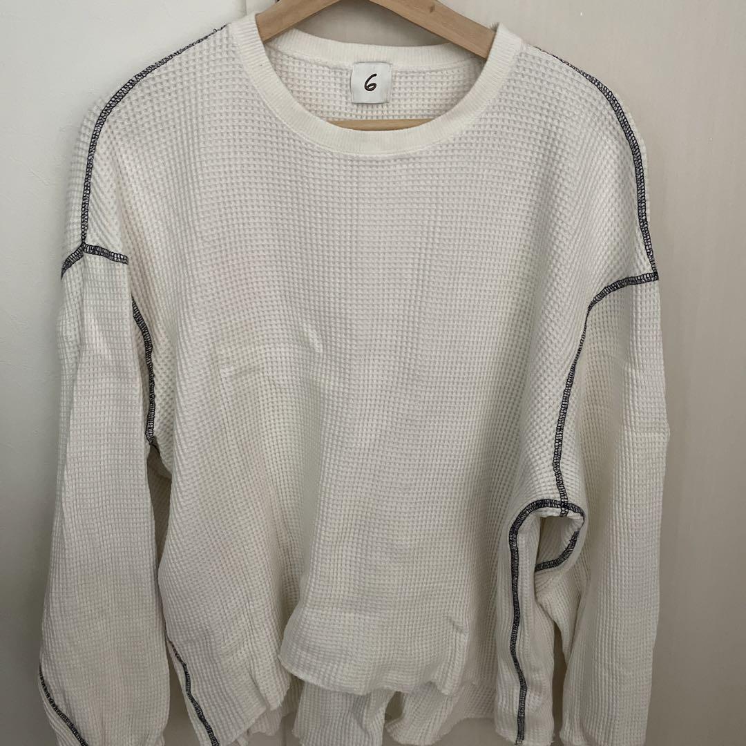 6(ROKU)THERMAL COLOR STITCH LONG SLEEVE - メルカリ