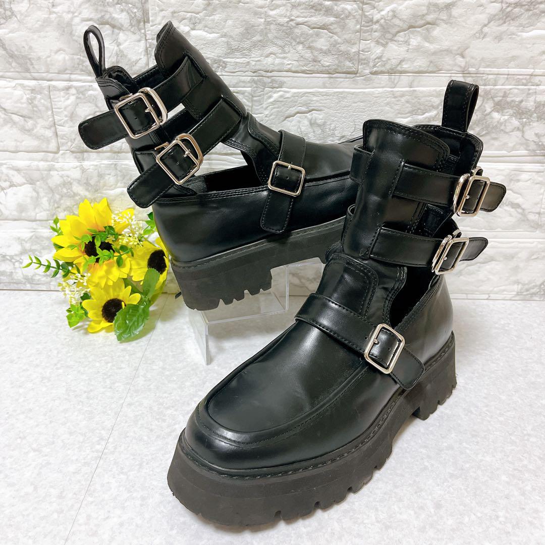 ✨美品✨リリーブラウン ローファーブーツ ブラック M 23.5㎝