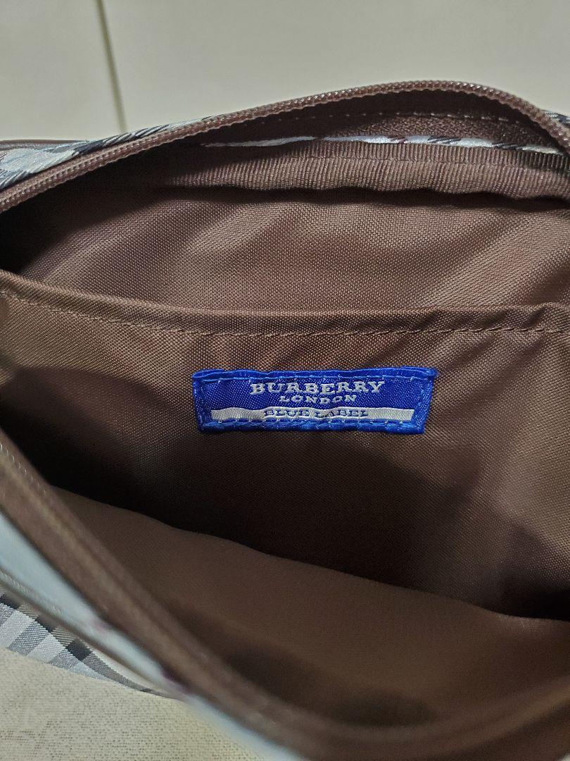 ◇美品◇／BURBERRY ハンドバッグ ブルラベル ナイロン レザー 牛革