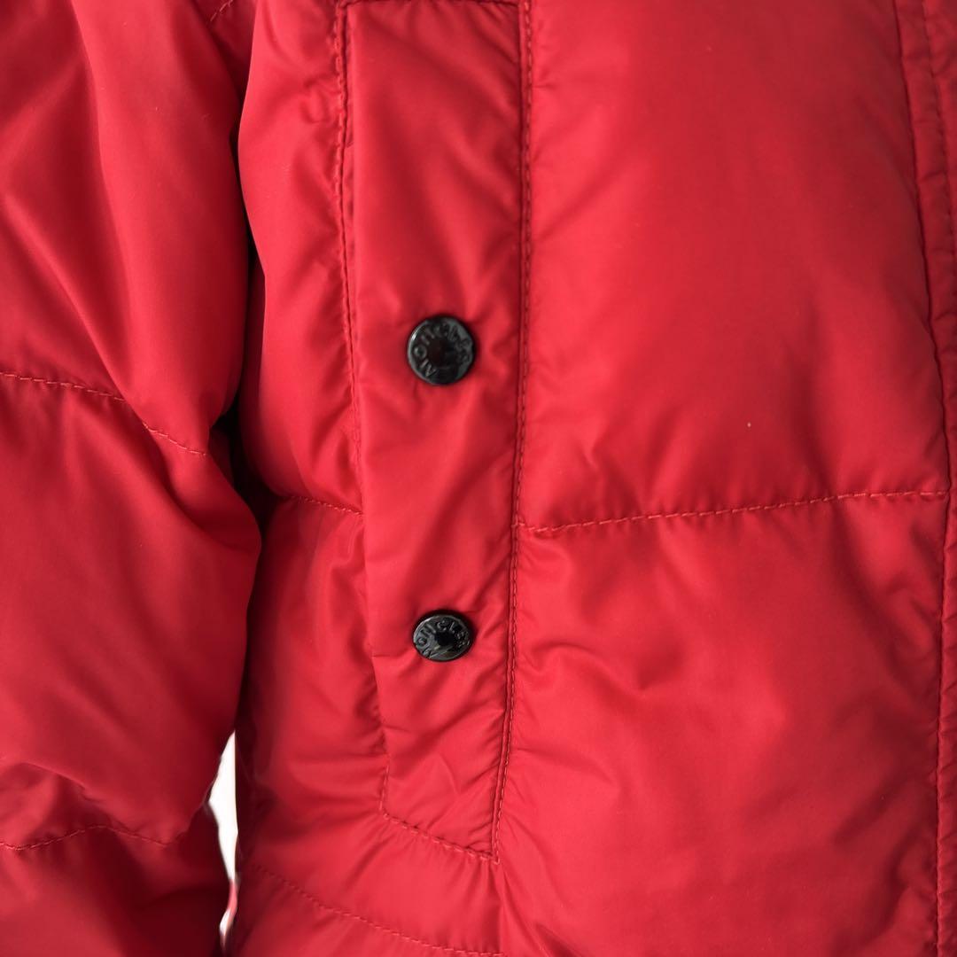 MONCLER 赤 ダウンジャケット ファー付き　00サイズ