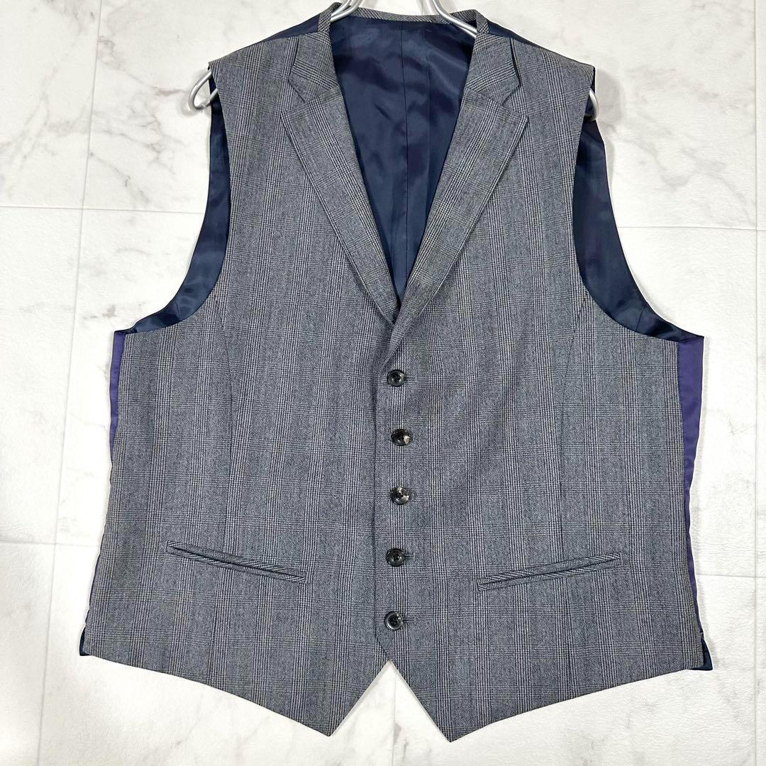 美品】近年モデル P.S.FA 3ピース グレンチェック グレー M相当