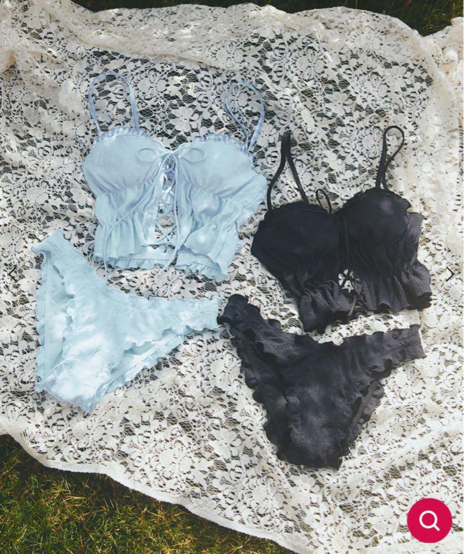 完売品 Ravijour CORSET ビキニセット ブルー青Mサイズ 今季完売Ravijour CORSETビキニセット ブルー青Mサイズ