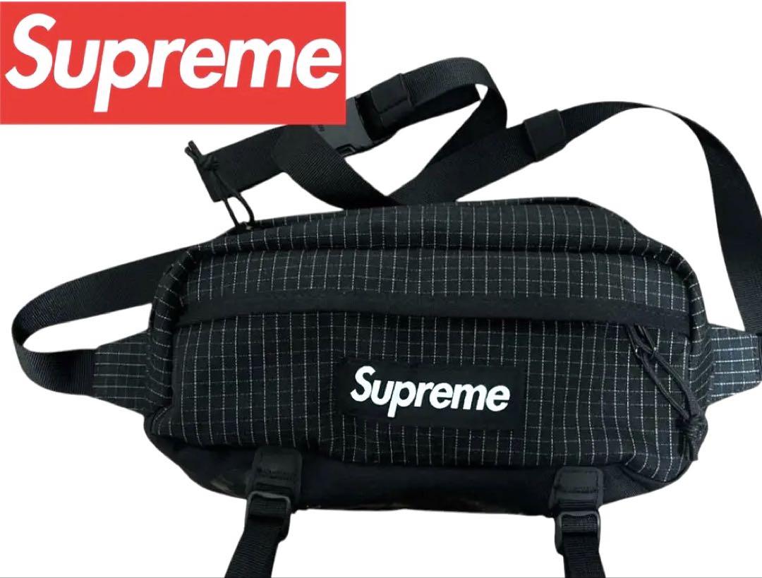 [美品]supreme 24ss waist bag ウエストバッグ black