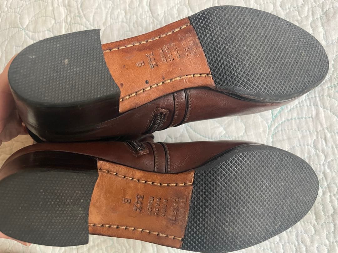 TANINO タニノクリスチー ブラウンレザー ショートブーツ