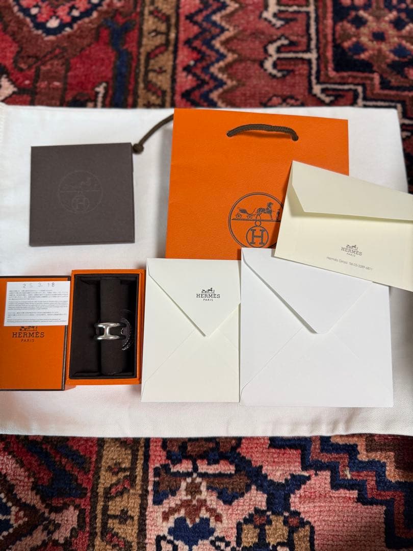 新品未使用 HERMES オスモズ 58 (18号)シルバーリング