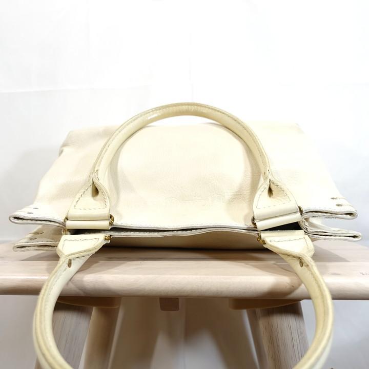 【良品】フェリージ　フルレザーハンドバッグ　04-2　felisi　白