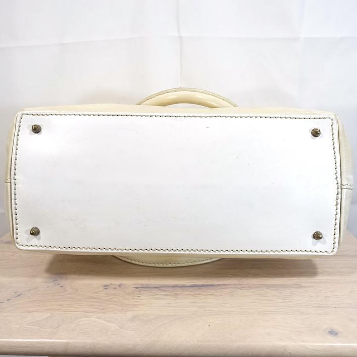 【良品】フェリージ　フルレザーハンドバッグ　04-2　felisi　白