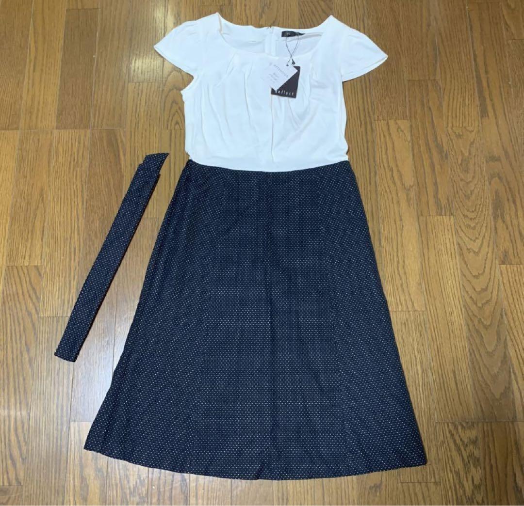 【新品】リフレクト　きれいめ　ドット　ワンピース