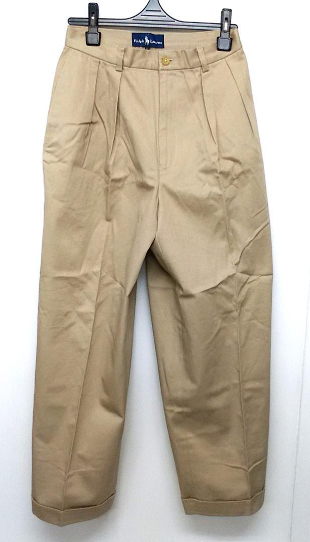 未使用　Ralph Lauren　ラルフローレン　裾折り　チノパン　ベージュ