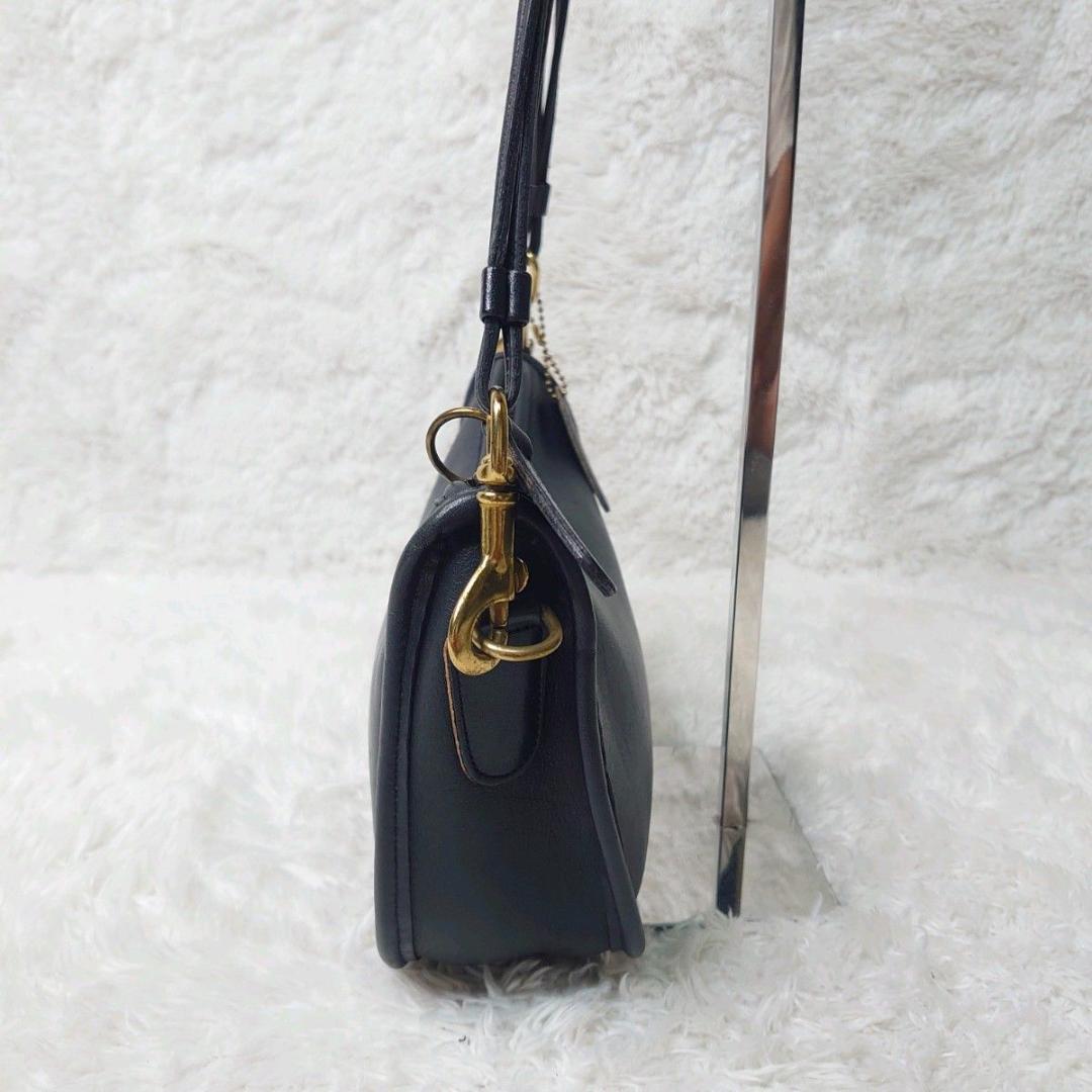 【希少】OLD COACH セミショルダー ハーフムーン 80年代 USA製 黒