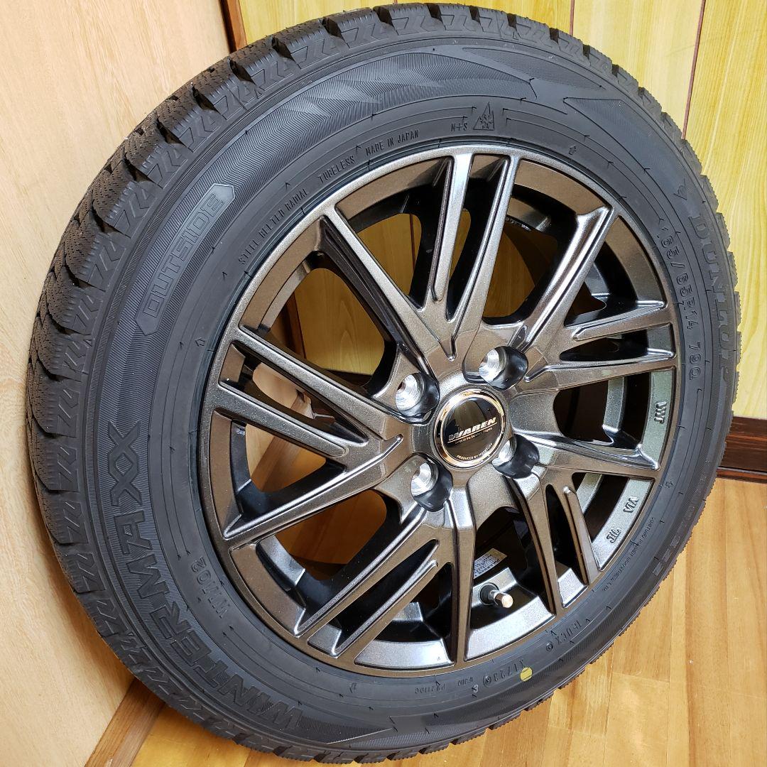 ③14インチホイール&165/65R14スタッドレスタイヤ/美品4本/走行距離少