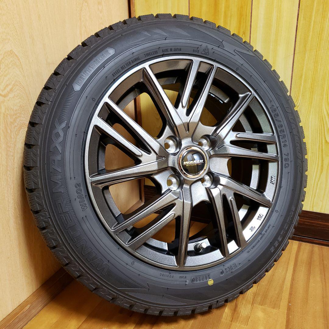 ③14インチホイール&165/65R14スタッドレスタイヤ/美品4本/走行距離少