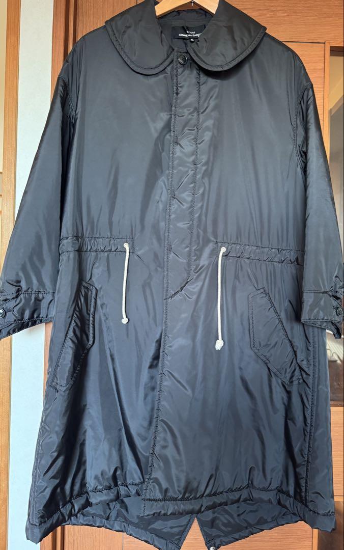 トリコComme des Garçons ブラック ロングコート M コムデギャルソン トリコ 黒 ロングコート M