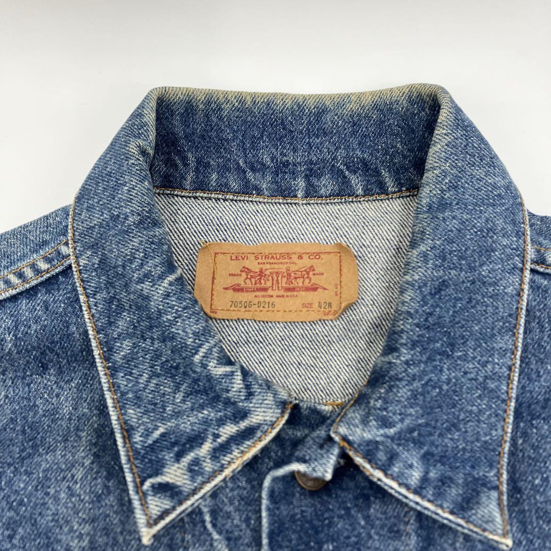 あ　90s Levi's 70506 デニムジャケット42R USA製