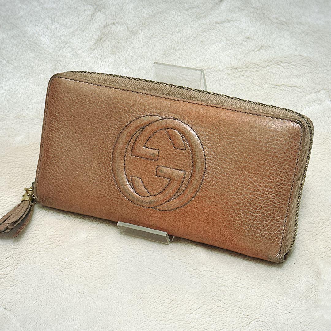 GUCCI 長財布 ラウンドファスナー ソーホー GG フリンジ レザー ピンク 楽天市場】【財布】GUCCI グッチ ソーホー インターロッキングG