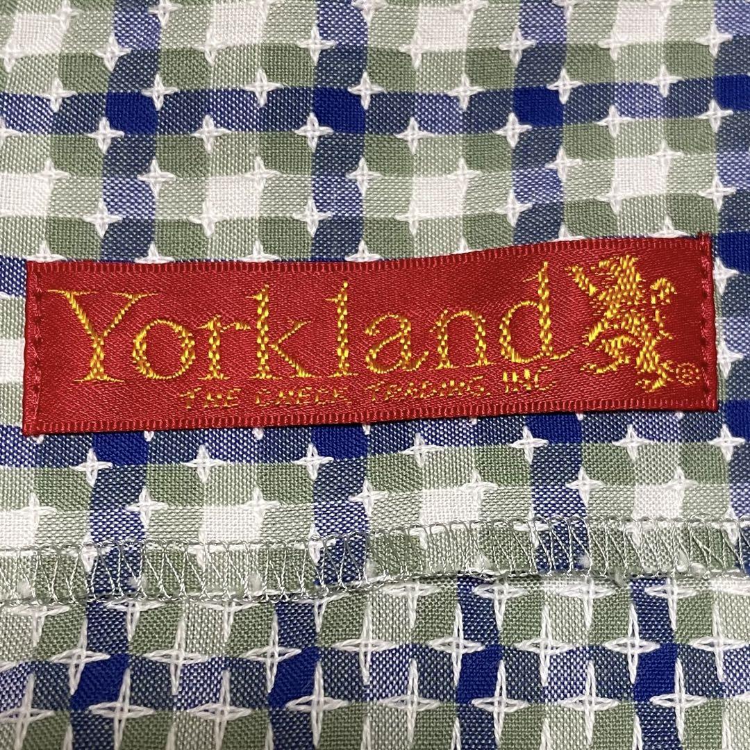 【超美品】ヨークランド　コットンチェックノースリーブワンピース