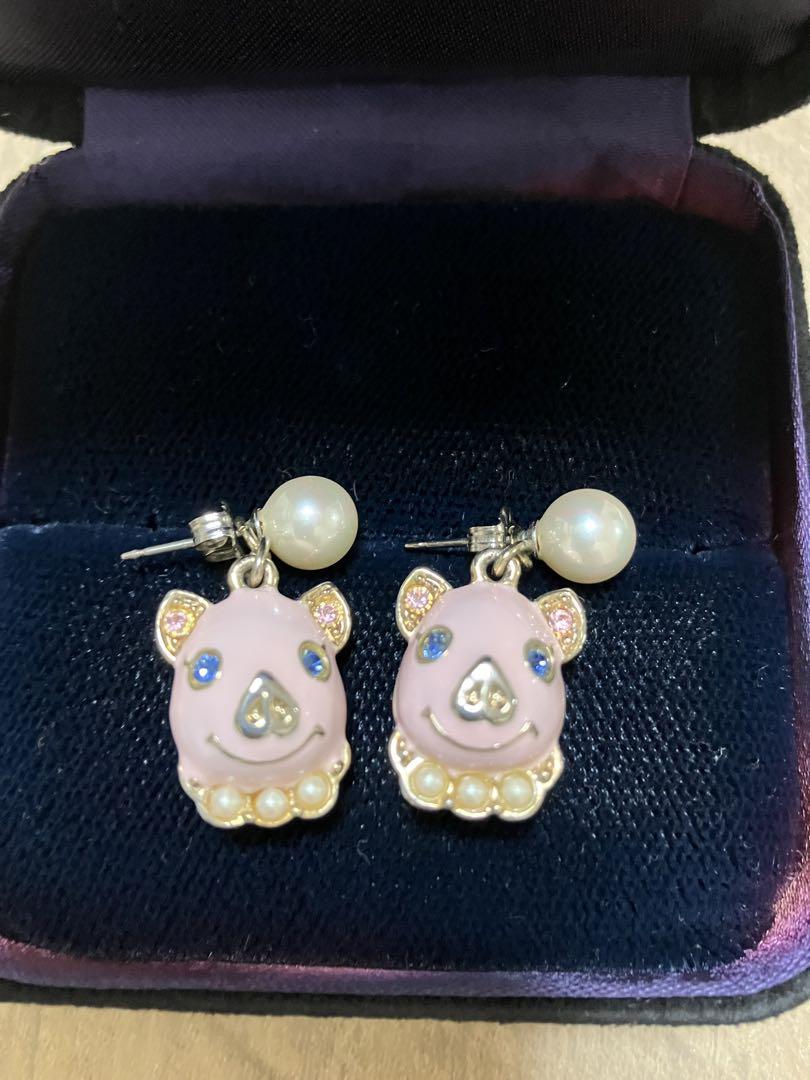 良品！アナスイ　ミニブタ　ピアス　ピンク