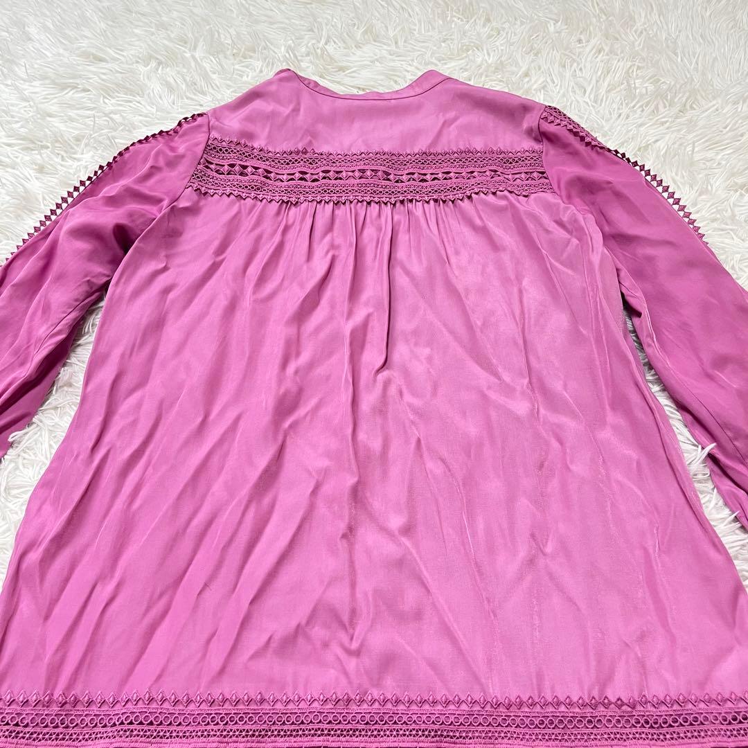 ダイアグラム　レース切替シャツワンピース　ピンク　38 M 2023年製　長袖